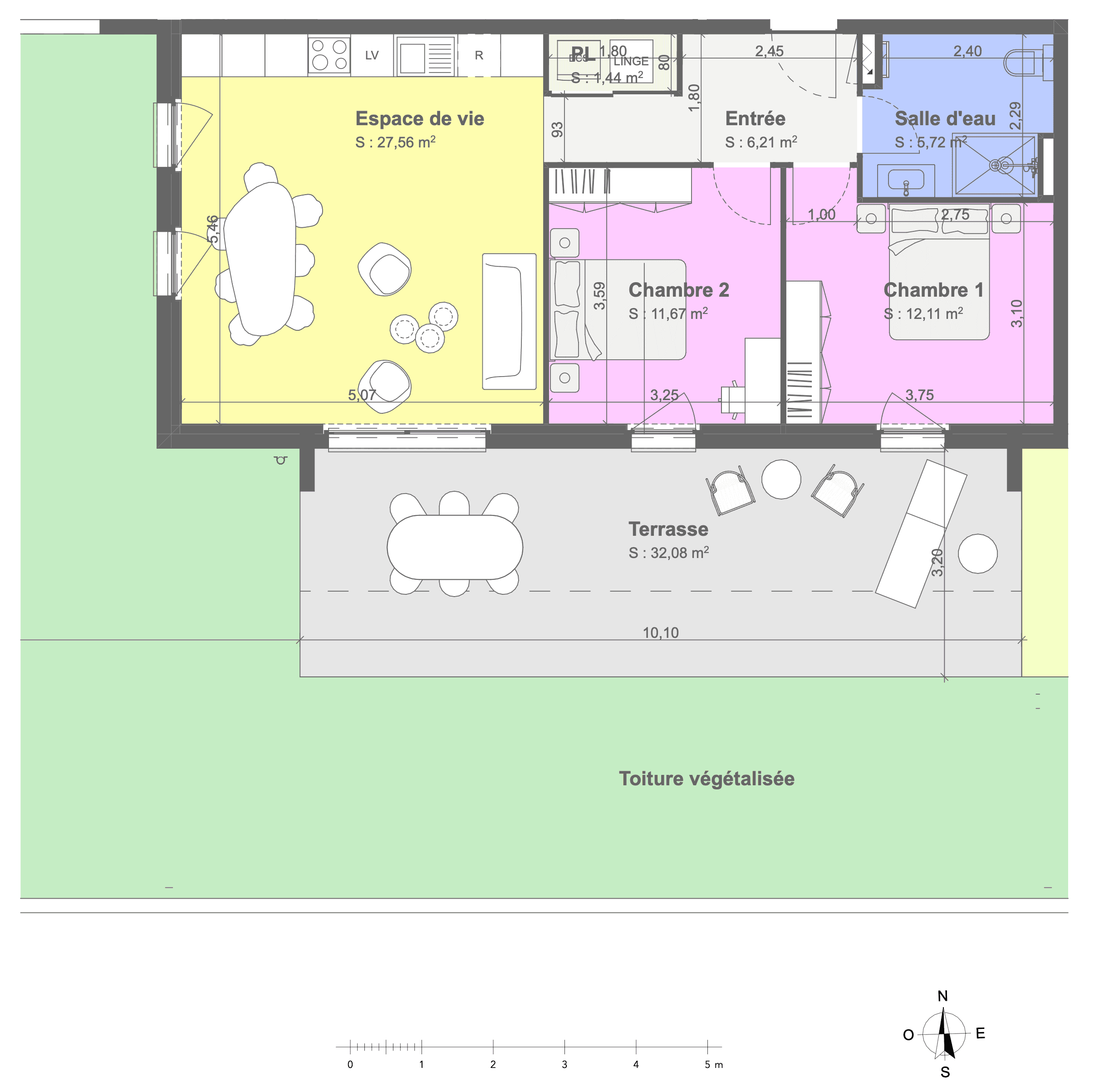 Appartement neuf à vendre quartier maraichers Colmar 3 pièces terrasse Sud
